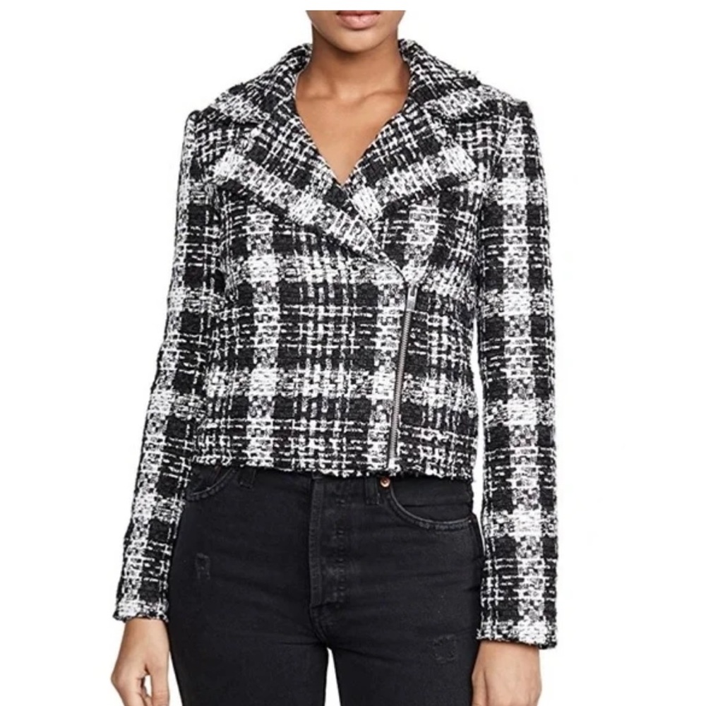 NWT Theory cropped jacket Slim Moto tweed. Size 4